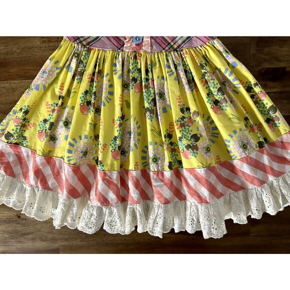 Matilda Jane Happy & Free Confectionery Knot Dress Sleeveless Floral Brown Pink - Picture 4 of 9